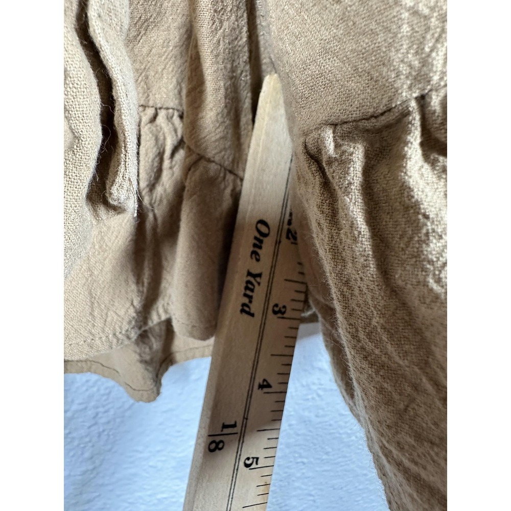 L Love Shorts Womens Large Brown Ruffle Hem Belted Paperbag Waist Casual Summer - Picture 5 of 6